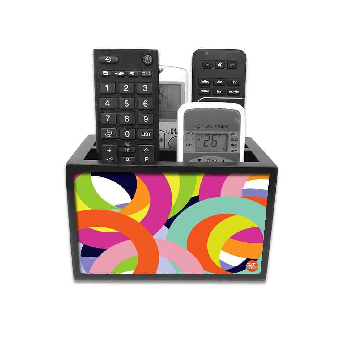 Remote Control Stand Holder Organizer For TV / AC Remotes - Colorful Rings - Image 2