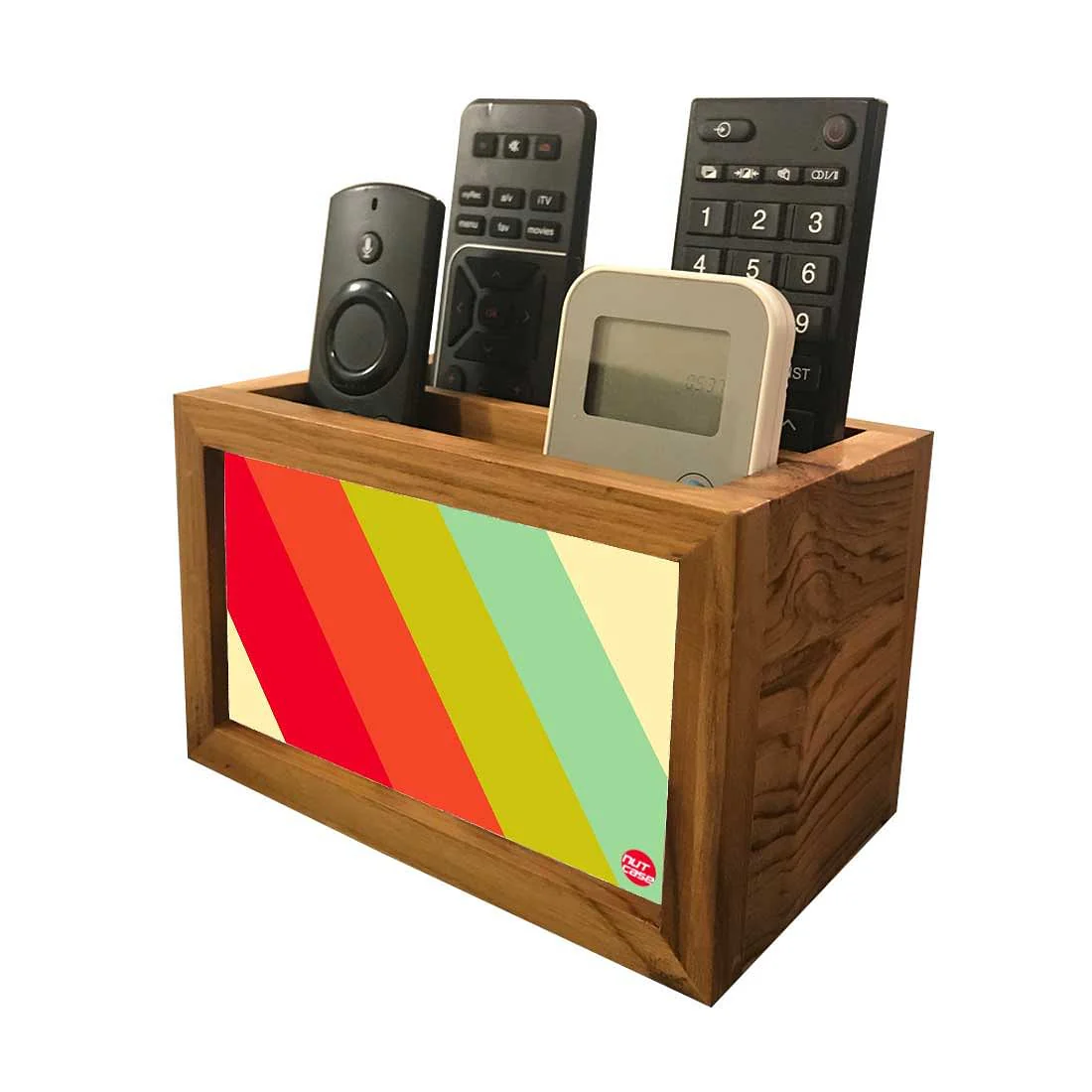 Remote Control Stand Holder Organizer For TV / AC Remotes - Colorful Strips