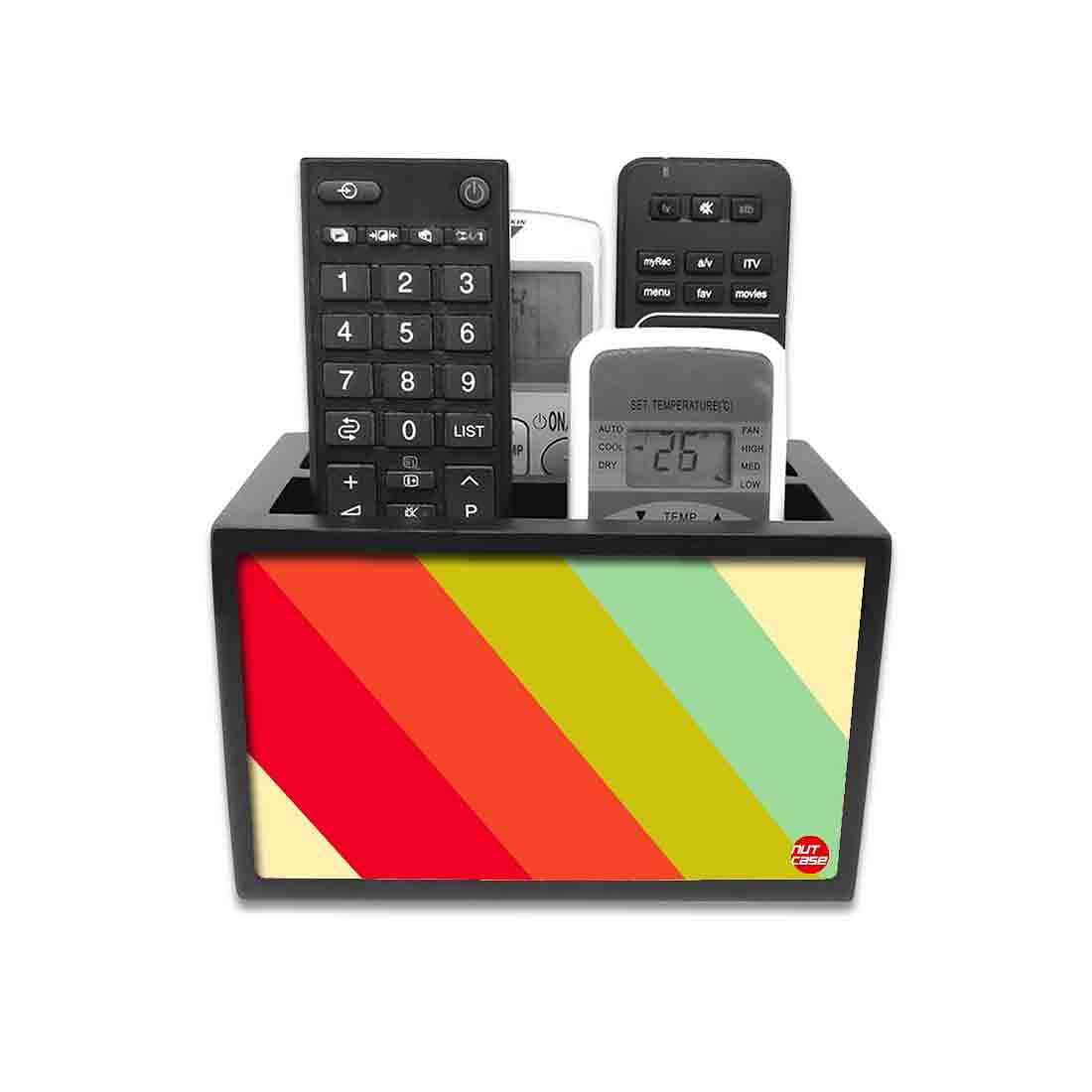Remote Control Stand Holder Organizer For TV / AC Remotes - Colorful Strips - Image 2