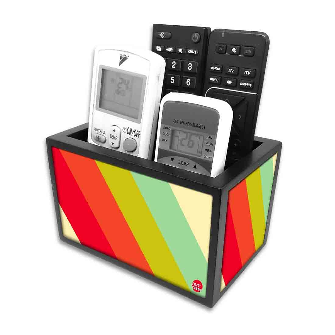 Remote Control Stand Holder Organizer For TV / AC Remotes - Colorful Strips - Image 4