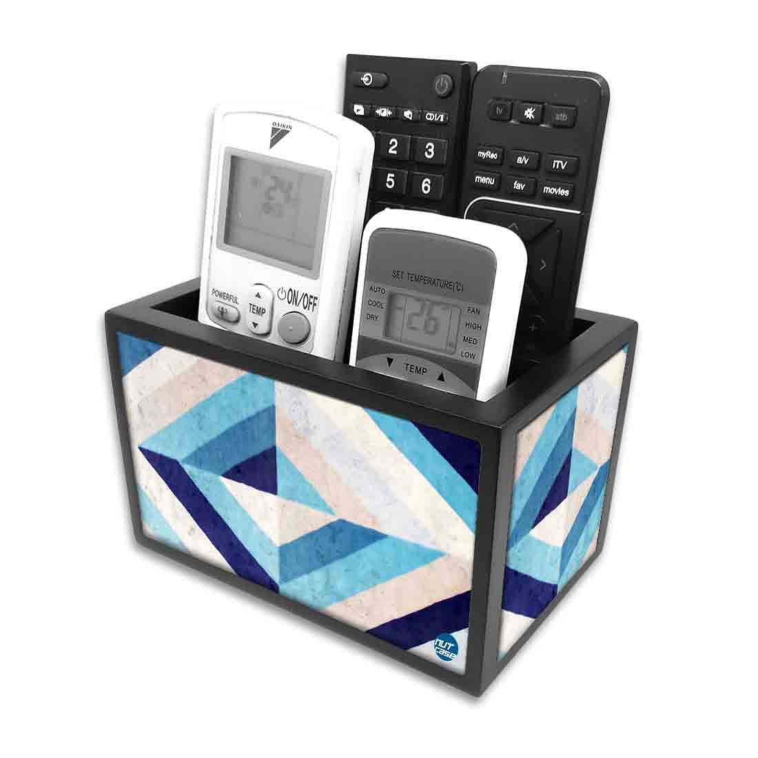 Remote Control Stand Holder Organizer For TV / AC Remotes - Blue Diamonds - Image 3