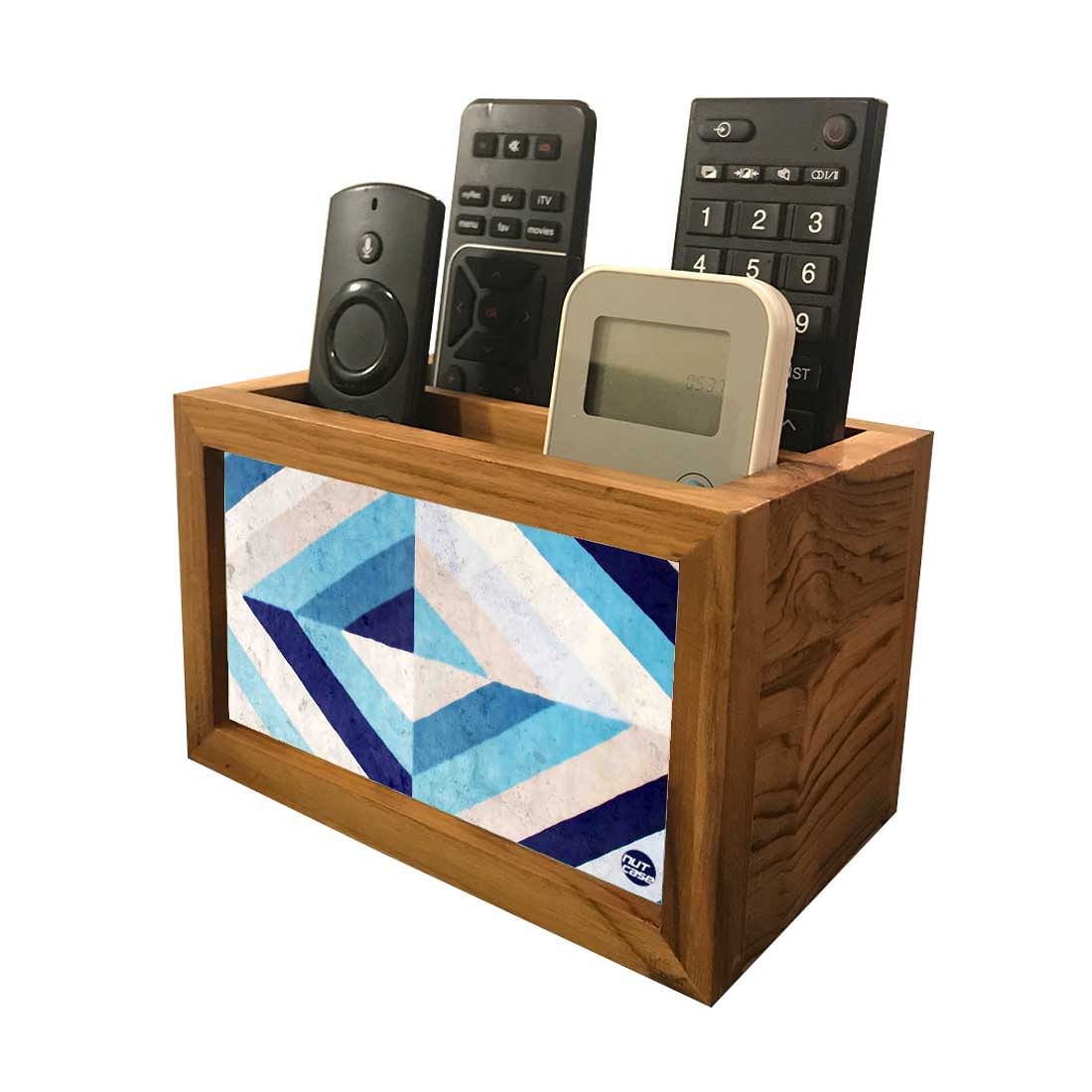 Remote Control Stand Holder Organizer For TV / AC Remotes - Blue Diamonds - Image 4
