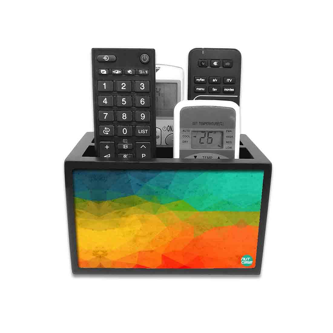 Remote Control Stand Holder Organizer For TV / AC Remotes - Yellow Colored