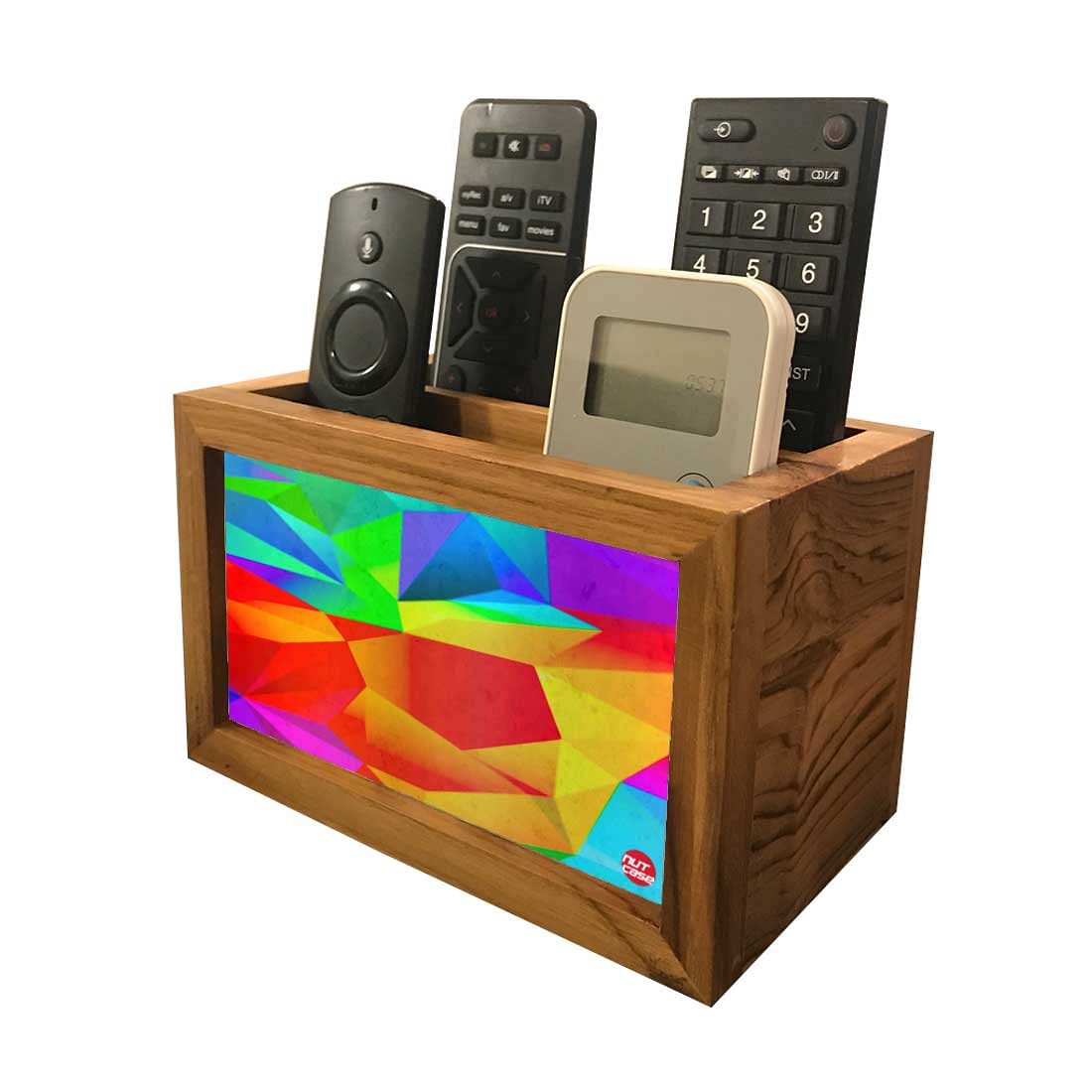 Remote Control Stand Holder Organizer For TV / AC Remotes - Shards Of Color