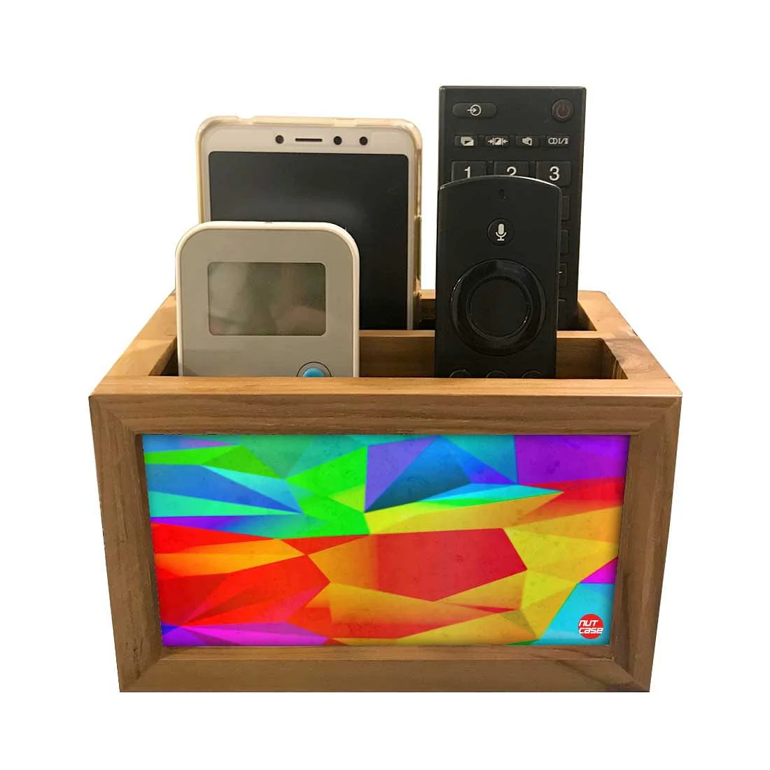 Remote Control Stand Holder Organizer For TV / AC Remotes - Shards Of Color - Image 3