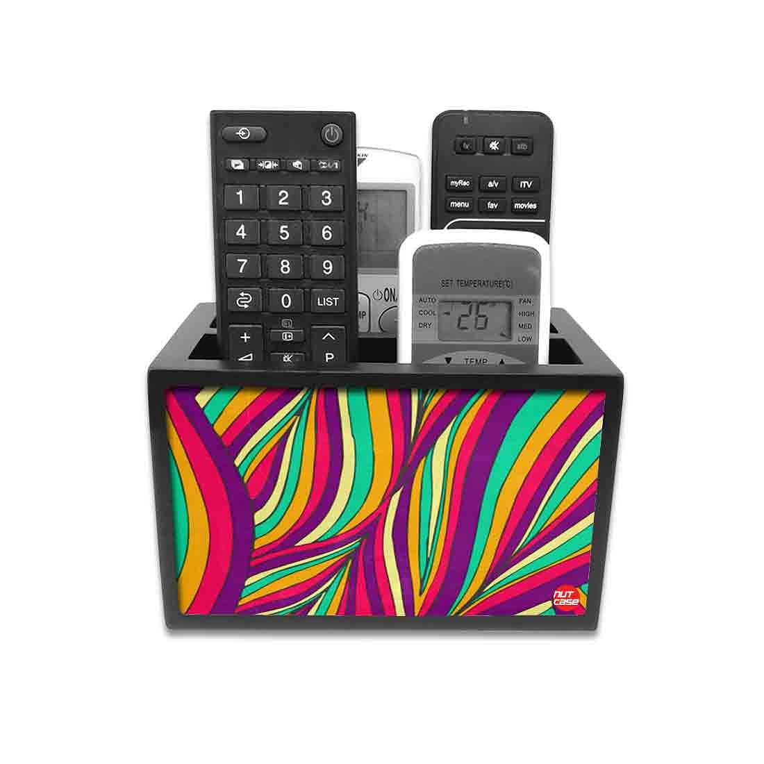 Remote Control Stand Holder Organizer For TV / AC Remotes - Wave Lines