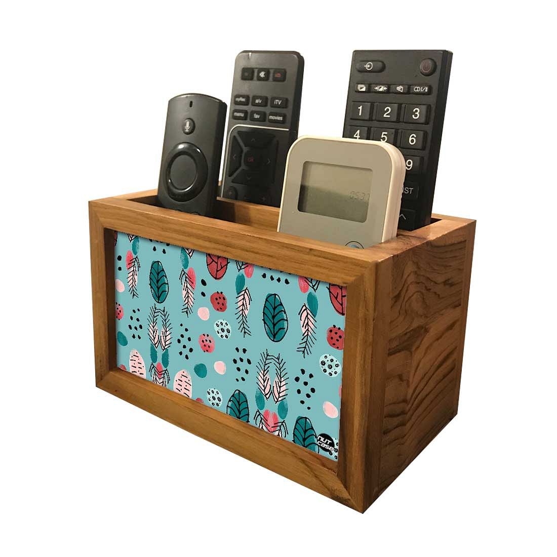 Organizer For TV AC Remotes - TEAL NATURE GARDEN - Image 4