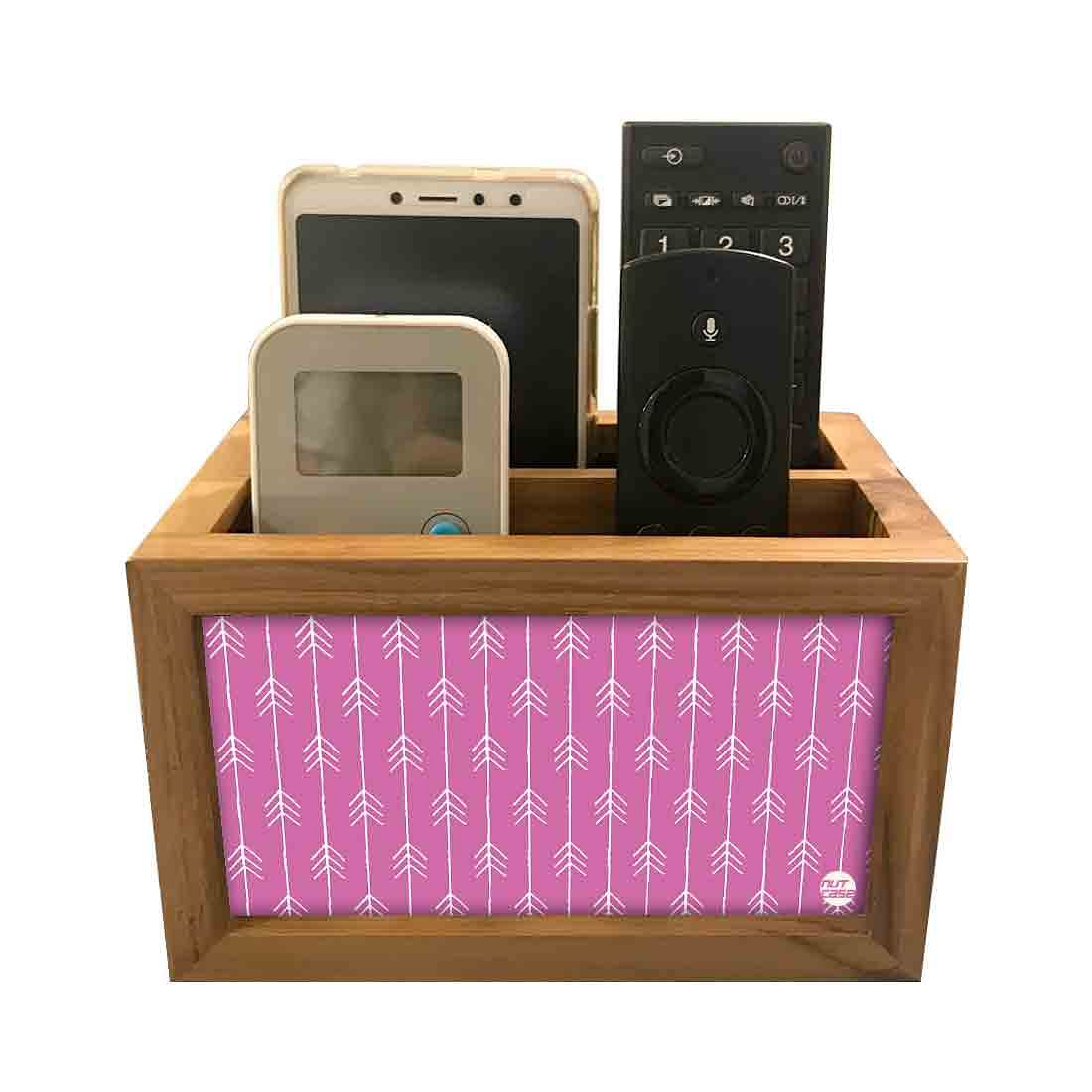 Classy Remote Control Holder Organizer - Arrow Ends - Pink - Image 2