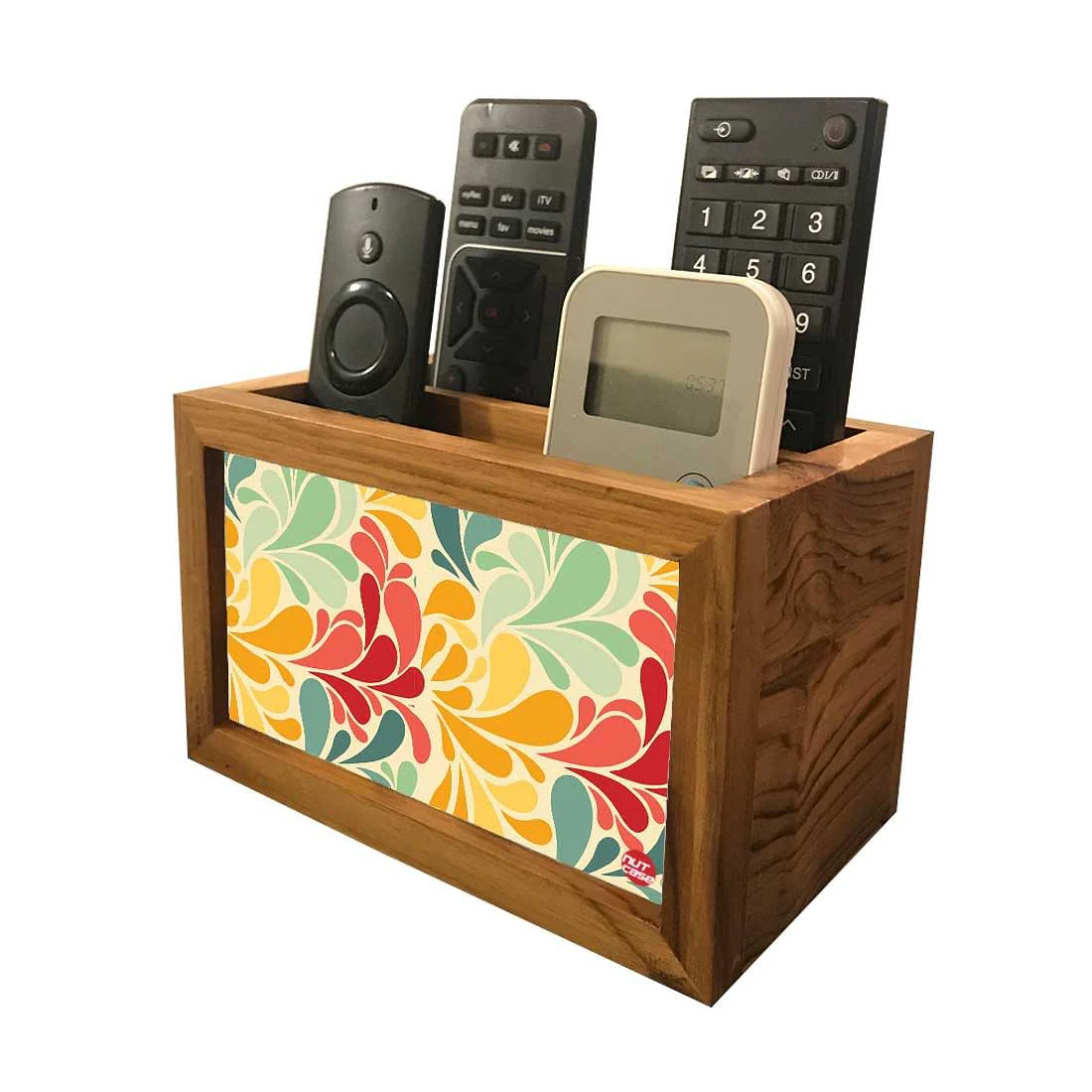 Designer Tv Remote Control Organizer For TV / AC Remotes - Vintage Flower - Image 5