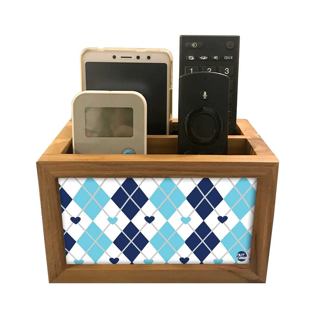 Remote Holder for Table For TV / AC Remotes - Diamonds Shape - Image 3