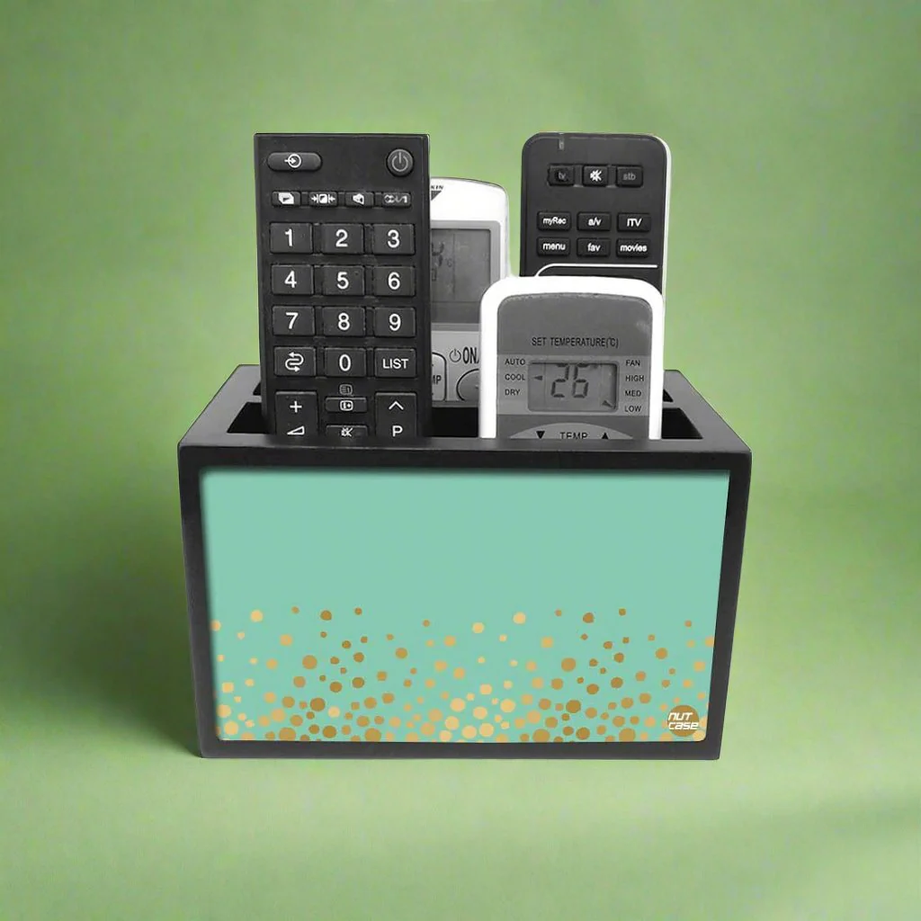 Designer Tv Remote Control Stand For TV / AC Remotes - Polka Dots