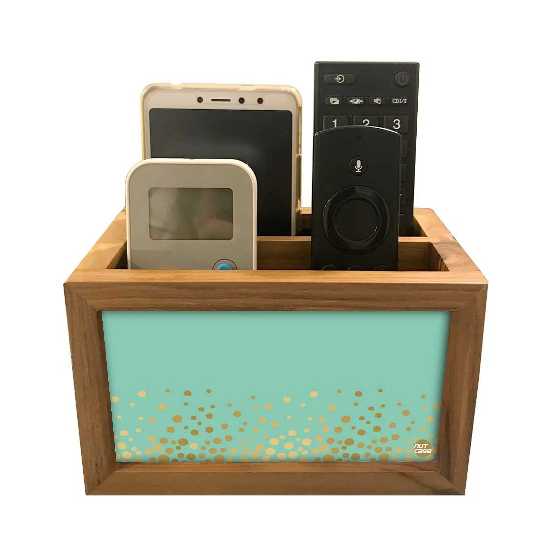 Designer Tv Remote Control Stand For TV / AC Remotes - Polka Dots - Image 2
