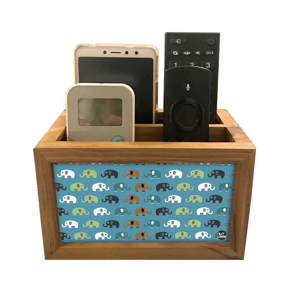Trendy Tv Remote Control Organizer For TV / AC Remotes - Elephants - Image 2