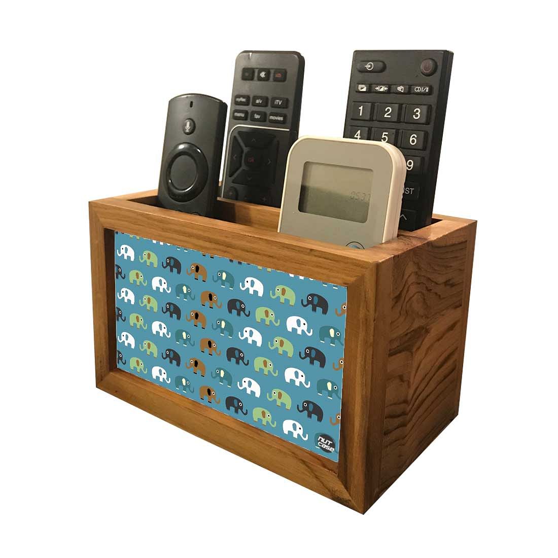 Trendy Tv Remote Control Organizer For TV / AC Remotes - Elephants - Image 4