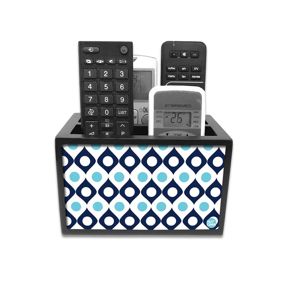 Black Remote Control Organizer For TV / AC Remotes -  pattern - Image 3