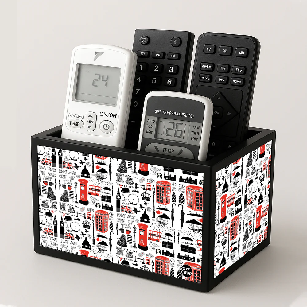 Beautiful Remote Control Holder Organizer For TV / AC Remotes - London Travel - Image 2