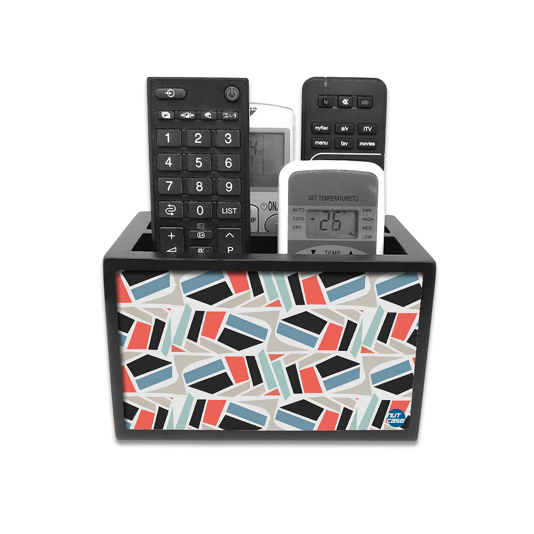 Remote Control Stand Holder Organizer For TV / AC Remotes - Pattern - Image 2