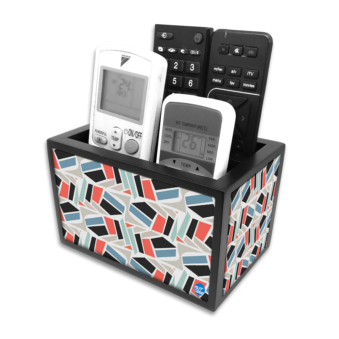Remote Control Stand Holder Organizer For TV / AC Remotes - Pattern - Image 4