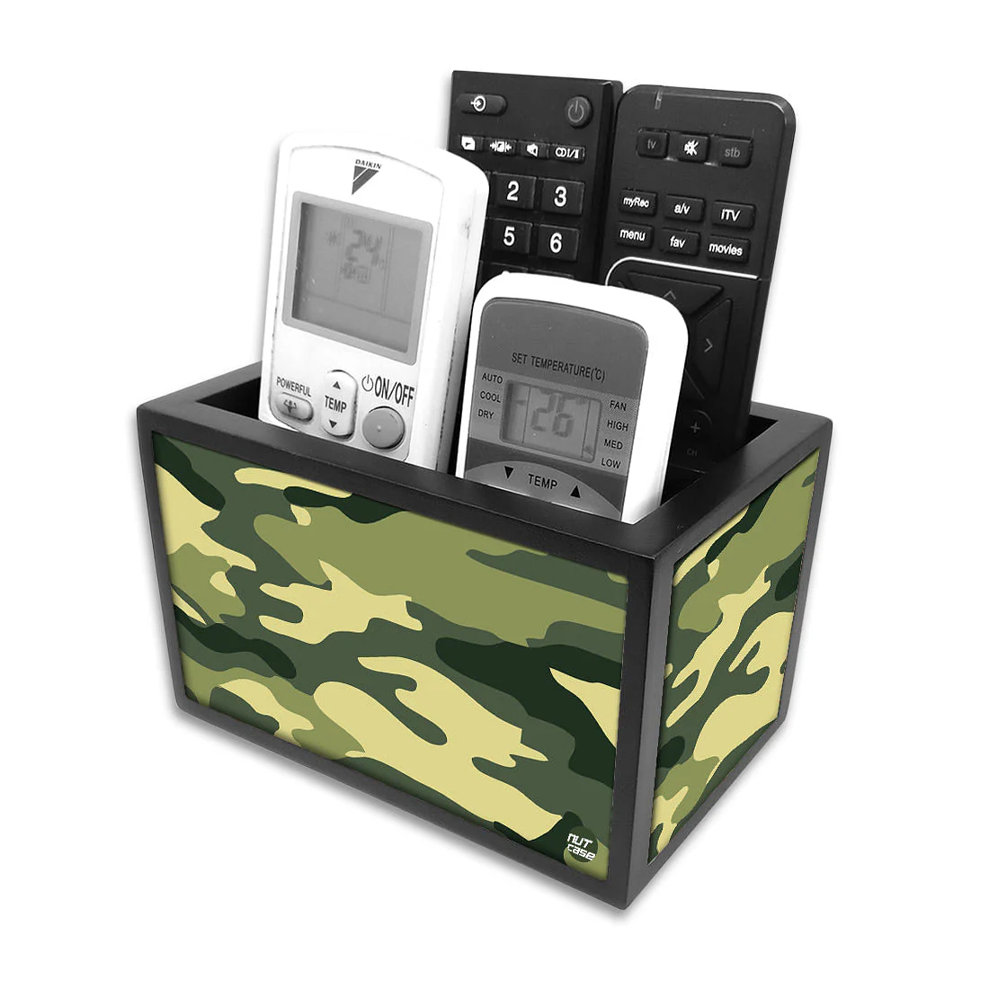 Remote Control Stand Holder Organizer For TV / AC Remotes - Militray Camo - Image 4