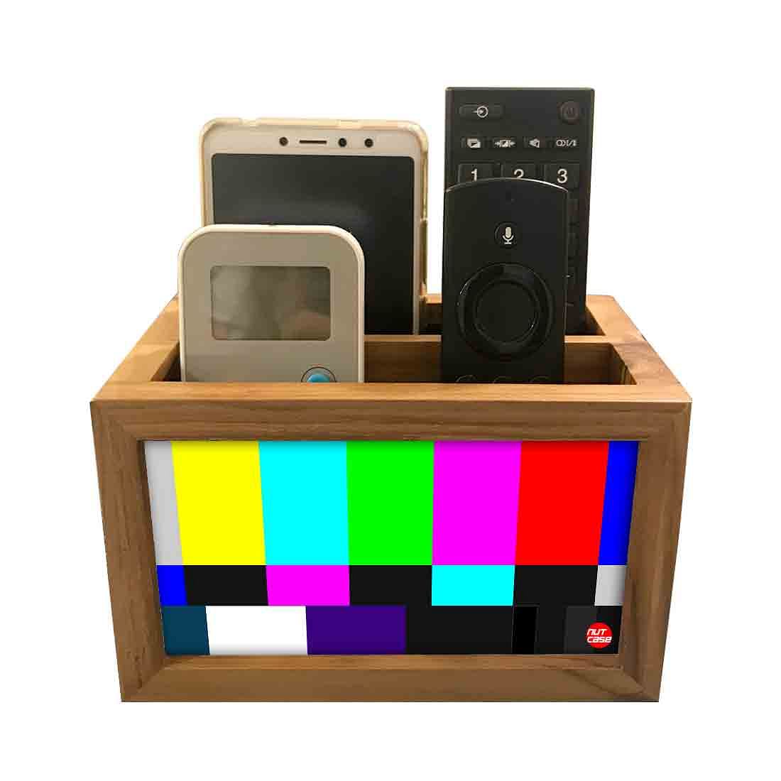 Remote Control Stand Holder Organizer For TV / AC Remotes - NTSC TV Test Card - Image 2