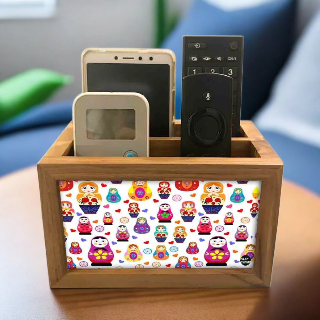 Modern Remote Control Holder For TV / AC Remotes - Babushaka Dolls - Image 2