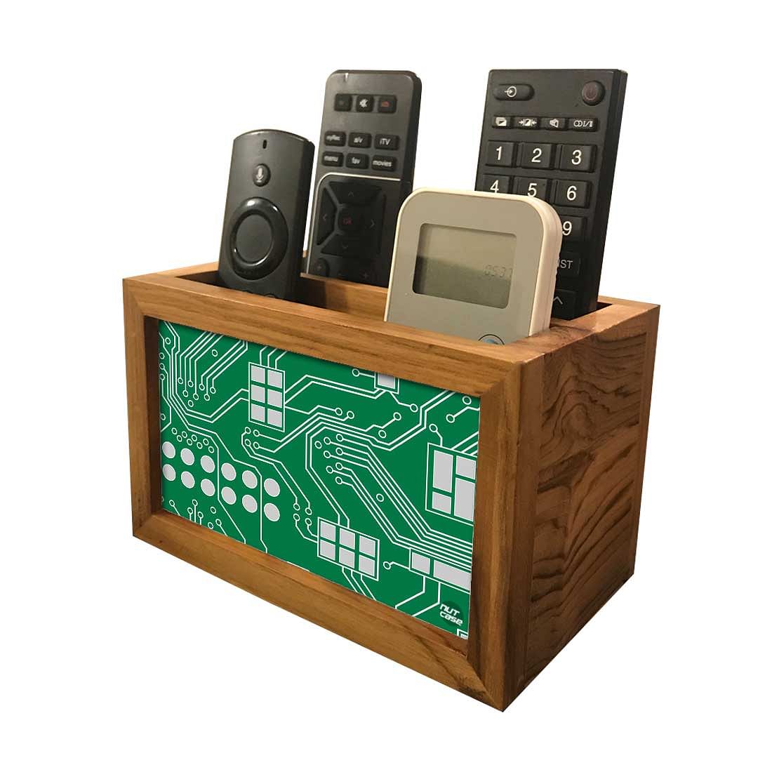 Remote Control Stand Holder Organizer For TV / AC Remotes - Circuit Board Green
