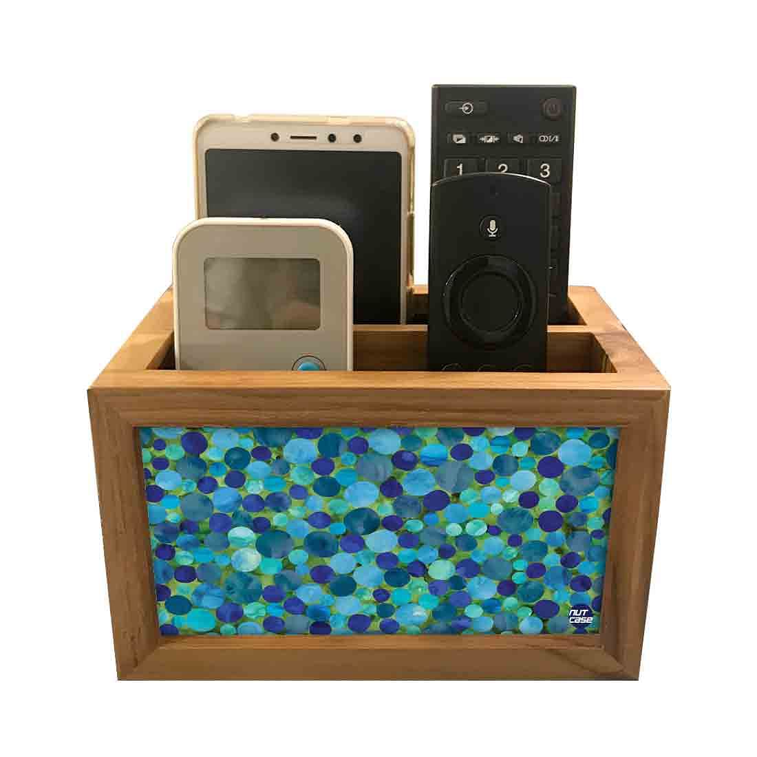Remote Control Stand Holder Organizer For TV / AC Remotes - Cool Prints Blue - Image 2