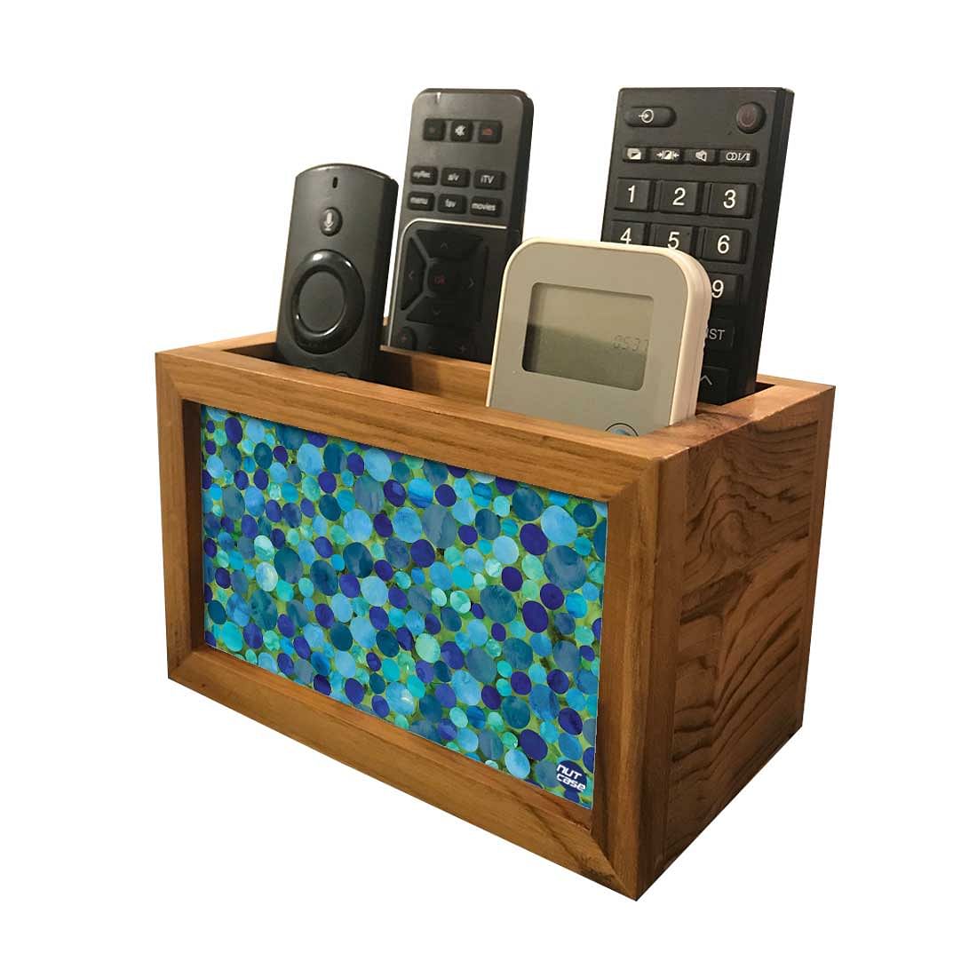 Remote Control Stand Holder Organizer For TV / AC Remotes - Cool Prints Blue - Image 4