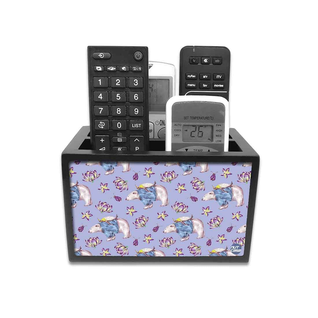 Organizer For TV AC Remotes - Polar Bear Riding - Image 2