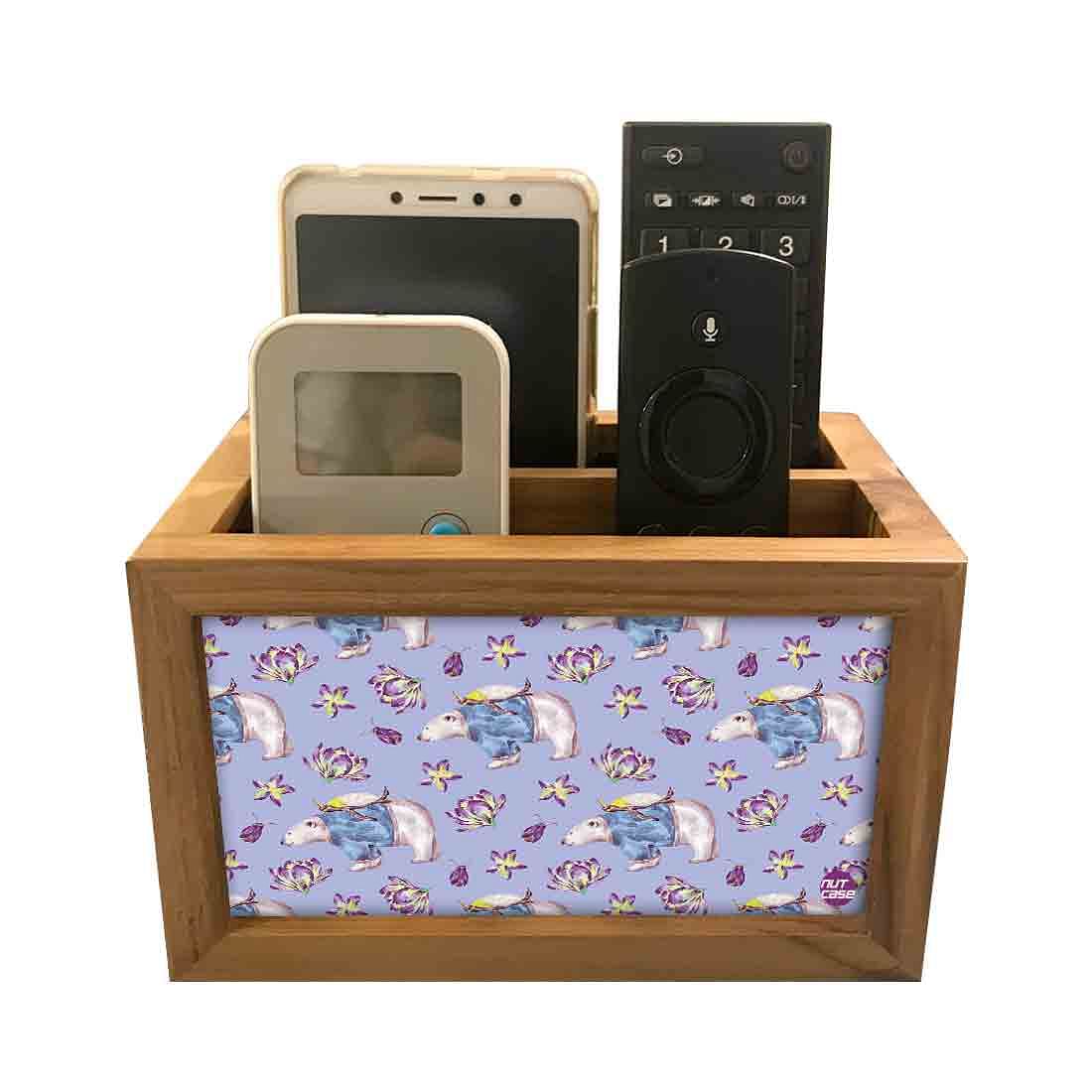 Organizer For TV AC Remotes - Polar Bear Riding - Image 3
