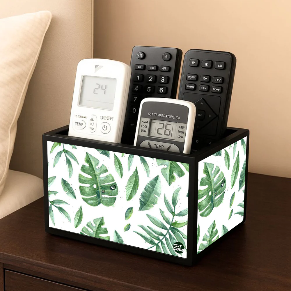 Tv Remote Control Holder For TV / AC Remotes - Happy Leaves - Image 10