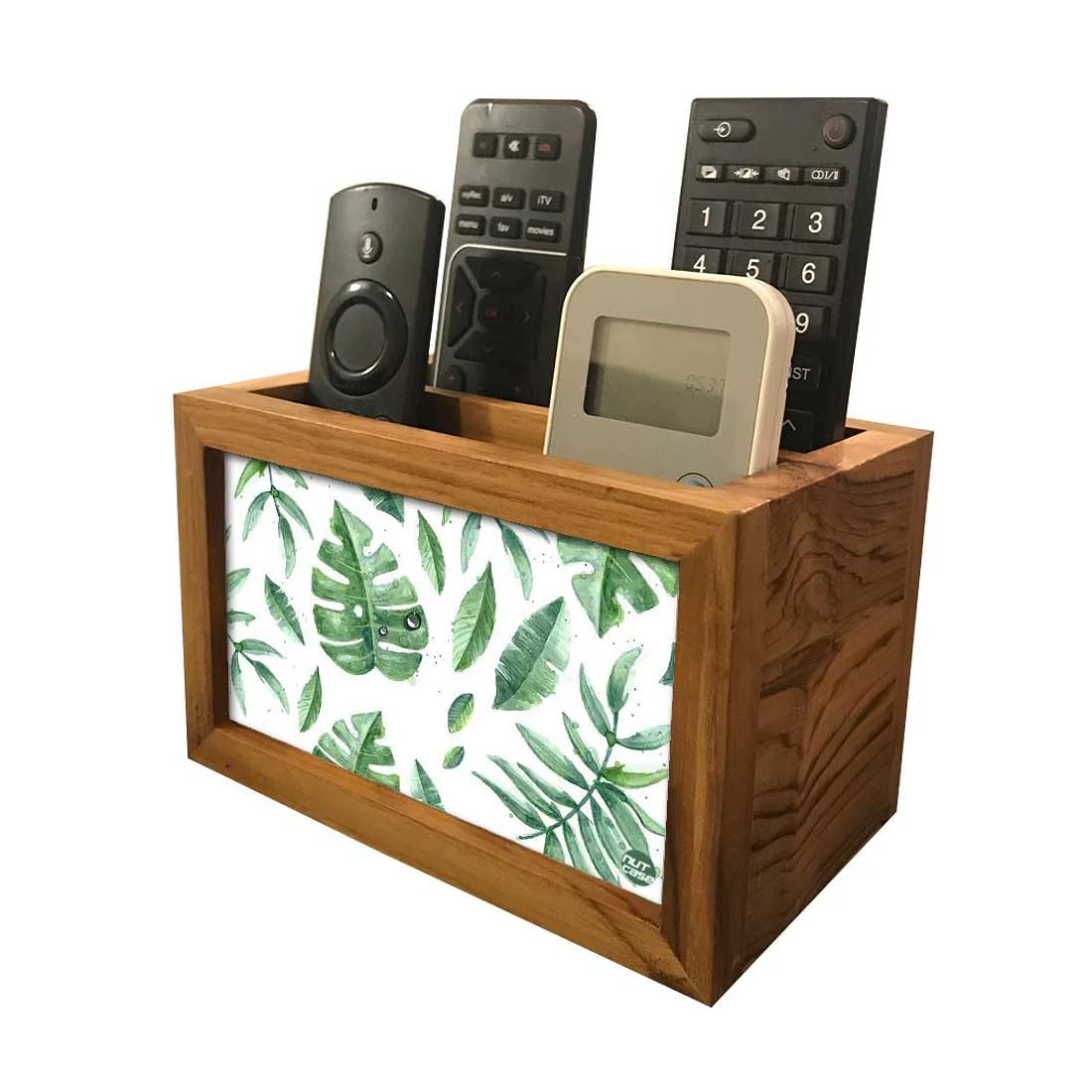 Tv Remote Control Holder For TV / AC Remotes - Happy Leaves - Image 8