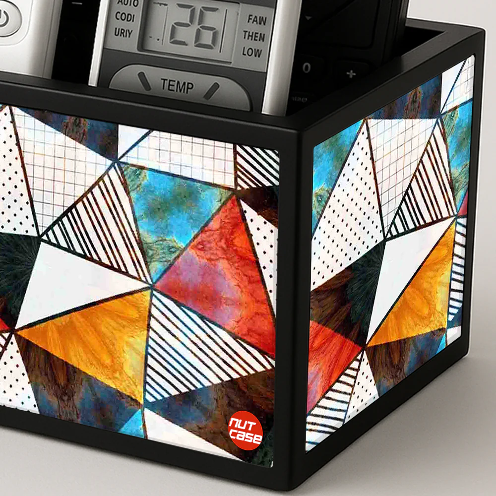 Remote Control Caddy Organizer for TV/AC Remotes - Colorful Triangle - Image 4