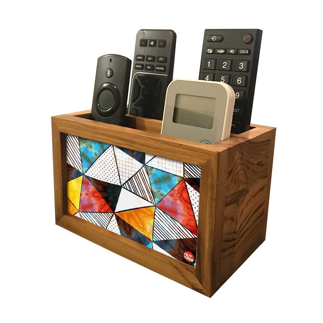 Remote Control Caddy Organizer for TV/AC Remotes - Colorful Triangle - Image 8