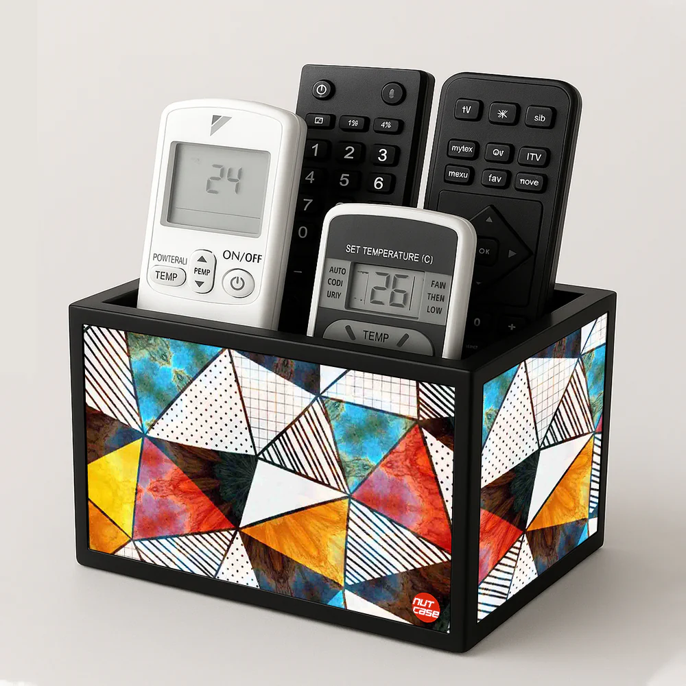 Remote Control Caddy Organizer for TV/AC Remotes - Colorful Triangle - Image 9