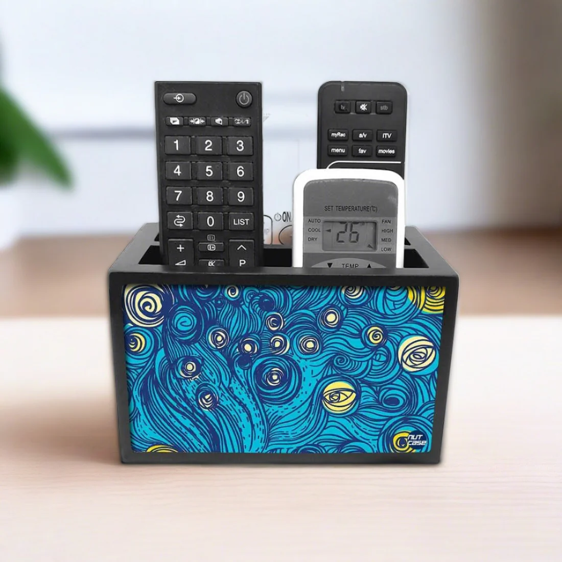 RemoteControl Holder for Table For TV / AC Remotes - Peacock Fether - Image 3