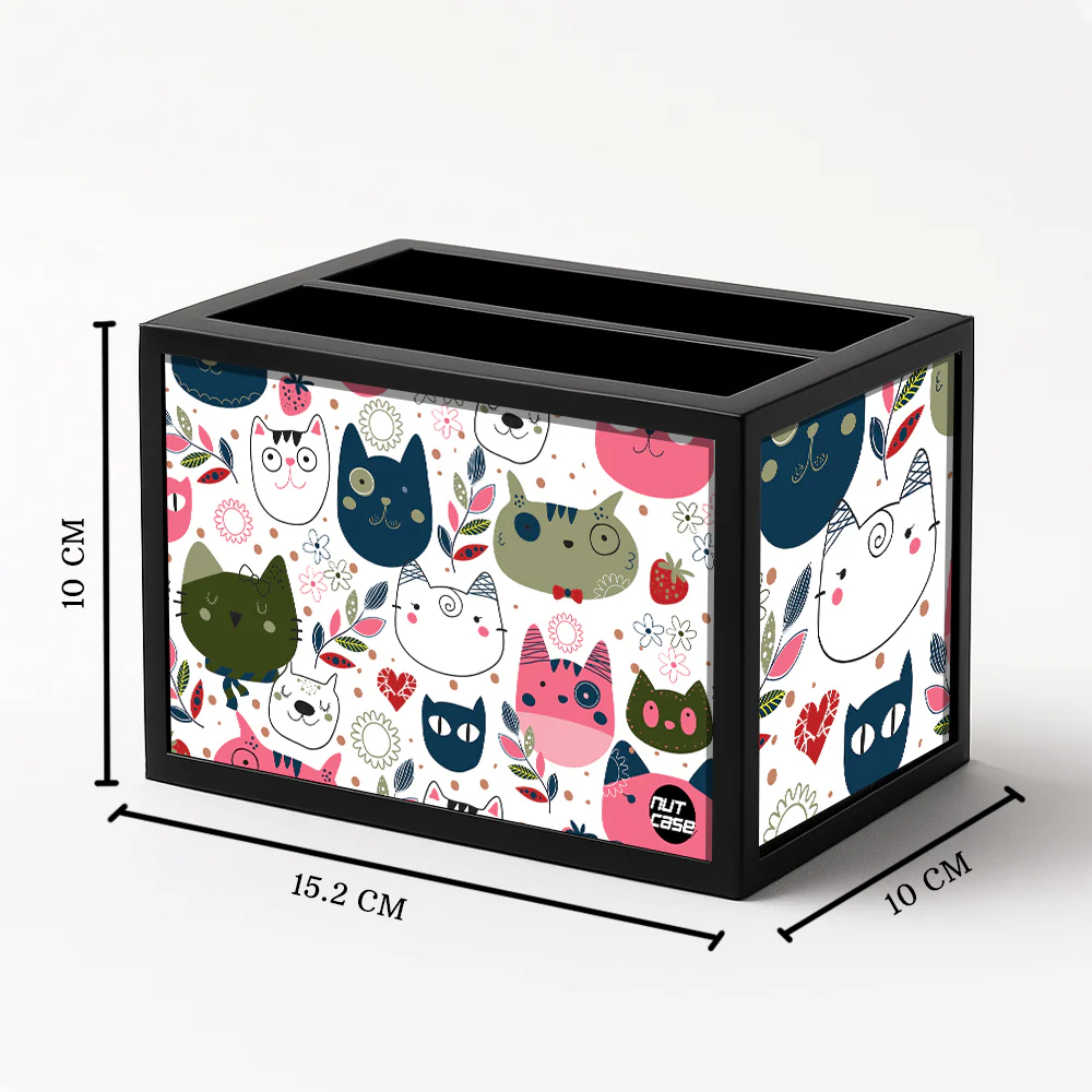 Designer Small Remote Control Holder For TV / AC Remotes - Cute Cats - Image 4