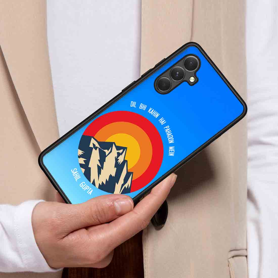 Samsung A54 Back Case With Name Designer Mobile Cases - Adventure Mountains - Image 3