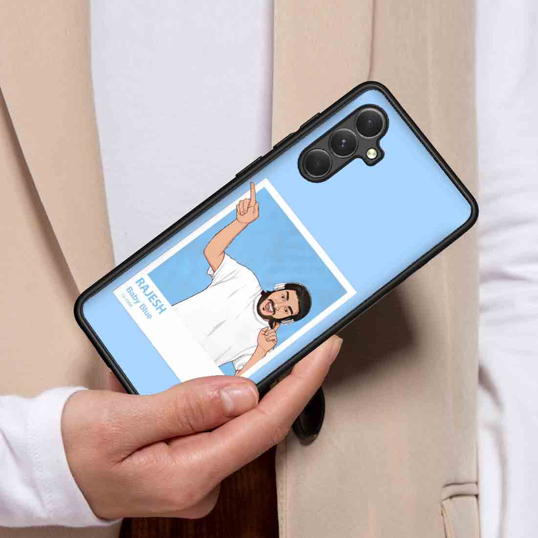 Samsung Galaxy A54 Case with Photo Custom Phone Cases - Cartoonify From Photo - Image 3