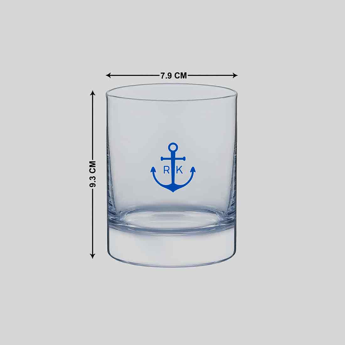 Scotch Whiskey Glasses with Initial - Colored Printed Alcohol Glass - Image 3