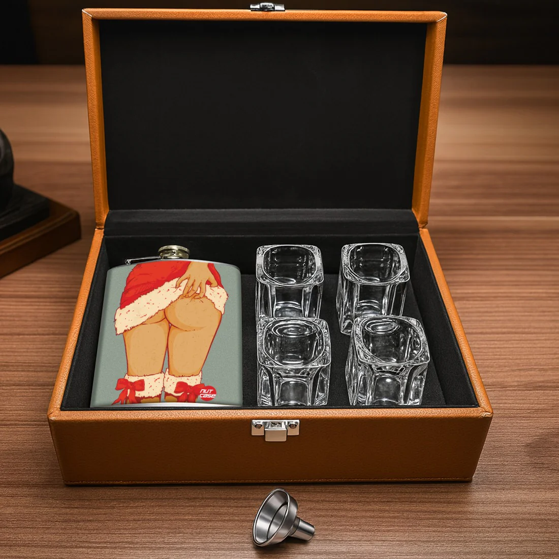 Secret Santa Gifts Stainless Steel Hip Flask - Image 3