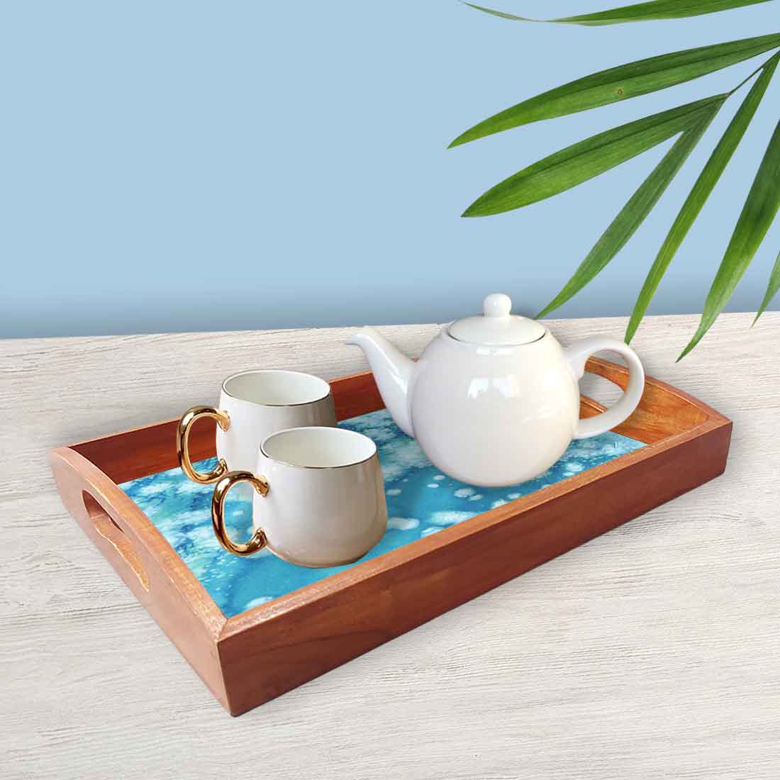 Wooden Designer Serving Trays for Serving Snacks Breakfast Set of 3 - Image 2