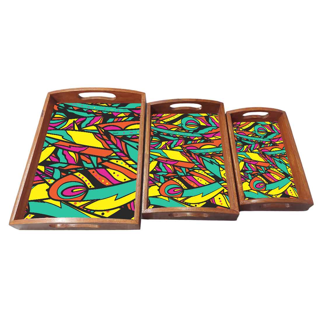 Decorative Food Serving Platters Set of 3 for Kitchen Use - Image 4