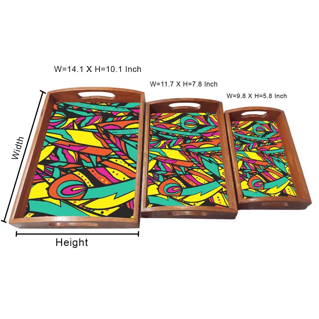 Decorative Food Serving Platters Set of 3 for Kitchen Use - Image 5