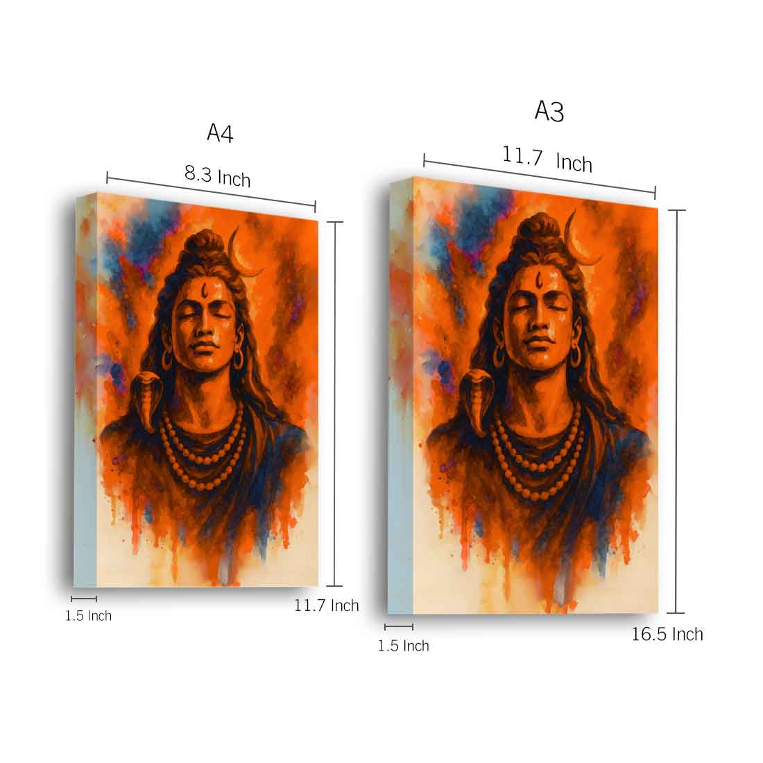 Shiva Photo Frame with LED Lighting – Premium Wall Décor for Pooja Room & Gifting - Image 3