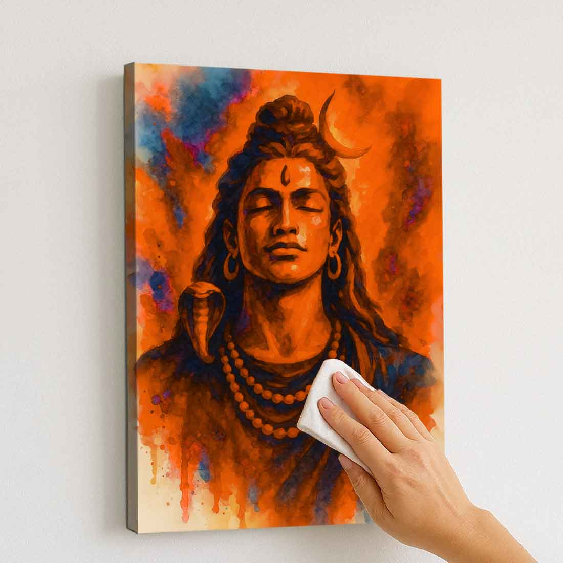 Shiva Photo Frame with LED Lighting – Premium Wall Décor for Pooja Room & Gifting - Image 4