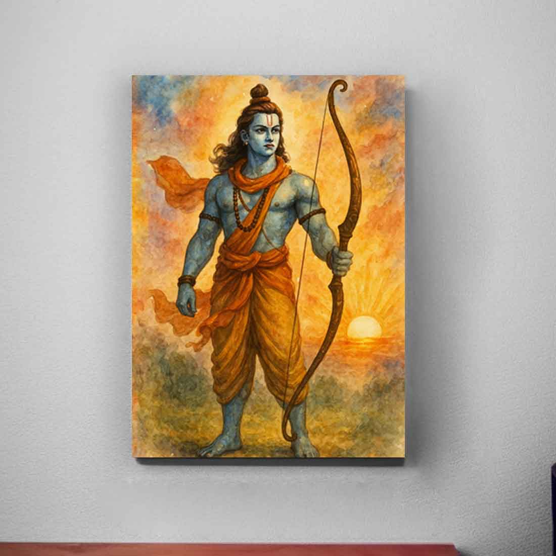 Shree Ram Photo Frame with LED Light – Spiritual Wall Décor for Home, Temple & Gifting - Image 3