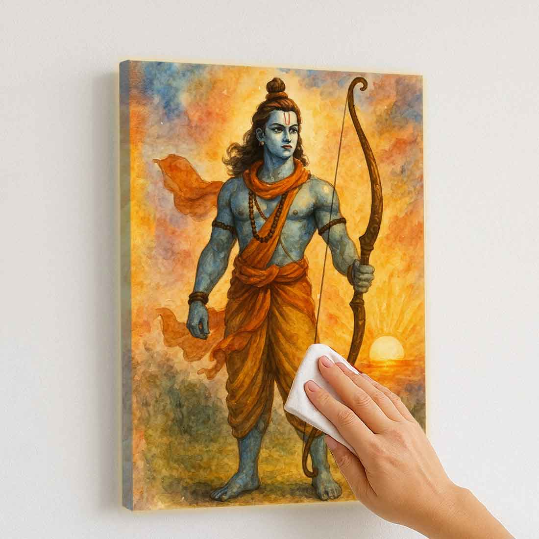 Shree Ram Photo Frame with LED Light – Spiritual Wall Décor for Home, Temple & Gifting - Image 4