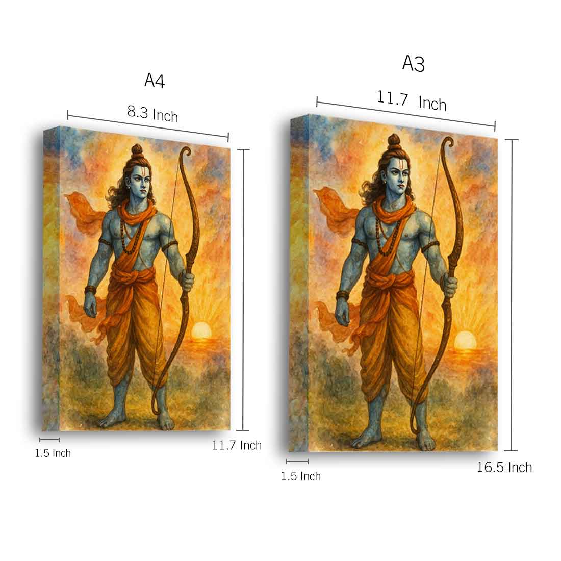 Shree Ram Photo Frame with LED Light – Spiritual Wall Décor for Home, Temple & Gifting - Image 7