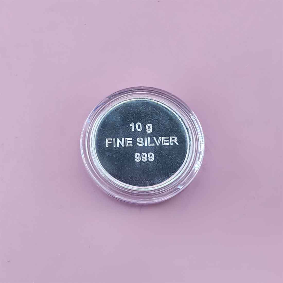 Silver Coin with Shri Krishna Illustration 10gram - Image 3